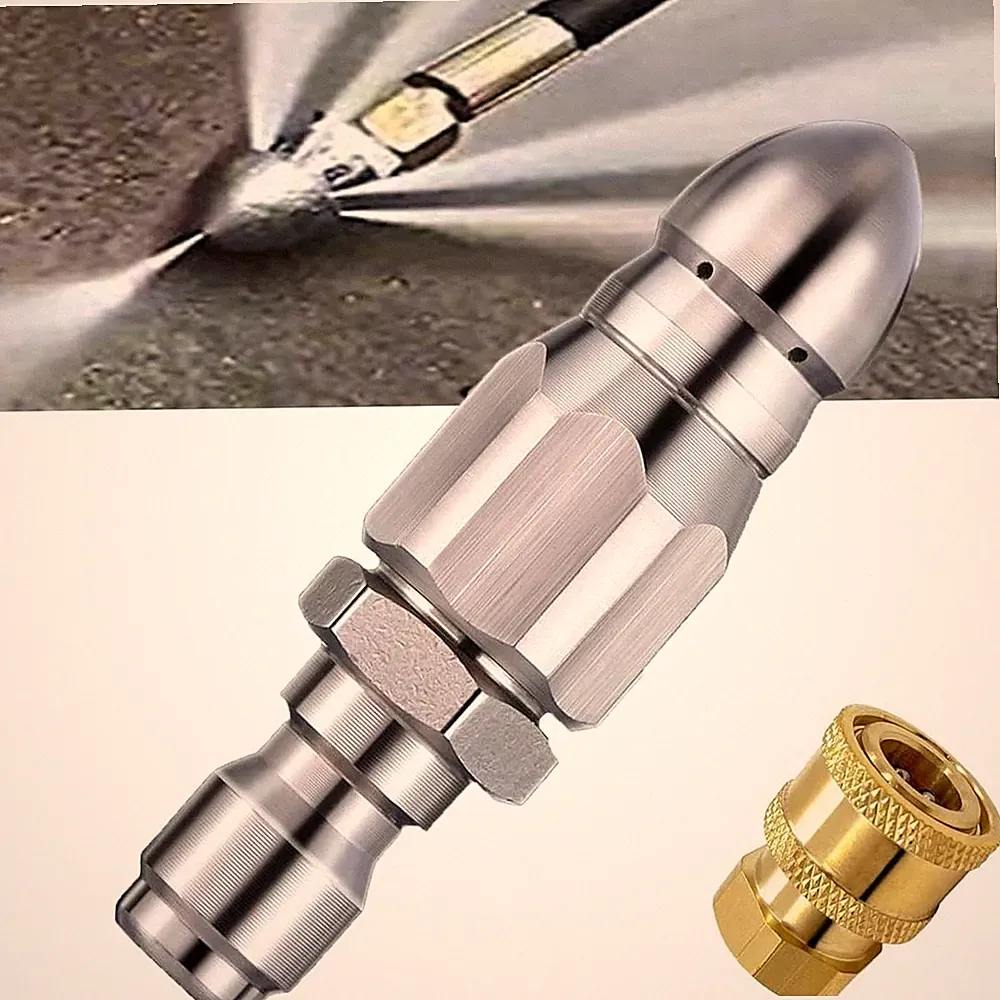 Pressure Washer Nozzle, Powerful Pipe Cleaning And Unclogging Nozzle
