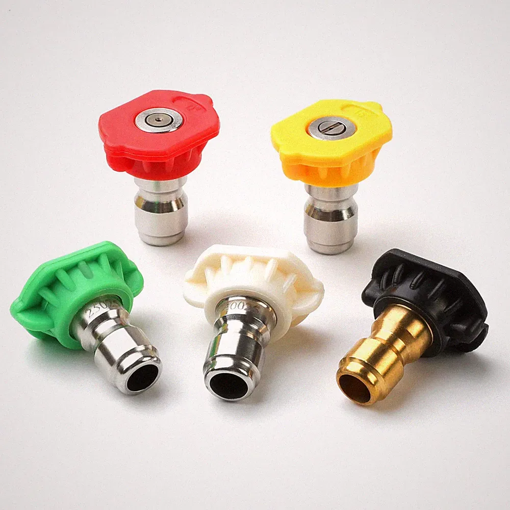 Pressure Washer Nozzle Set - Universal Tips for Cleaning Cars & Decks 5 PCS