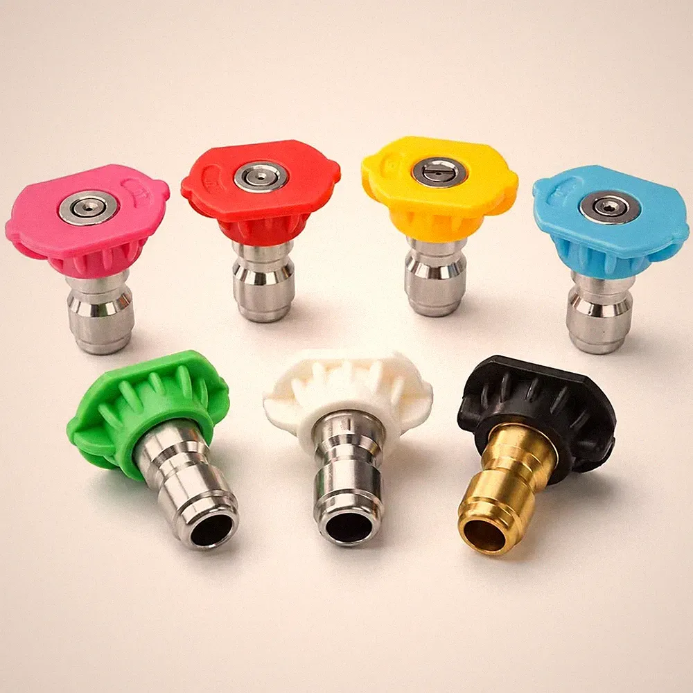 Pressure washer nozzle tips, 060 orifice pressure washer tips, 6.0 GPM, 7 dif...