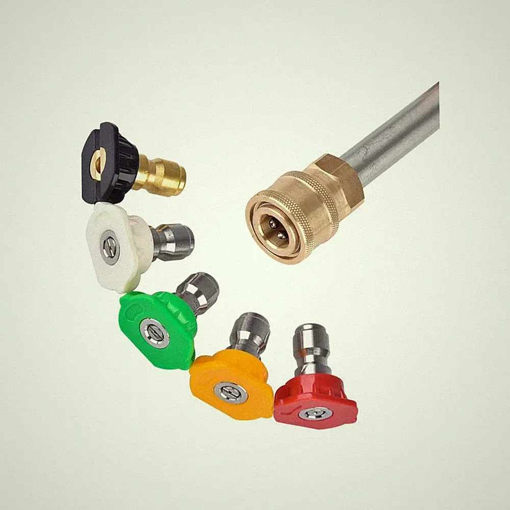 Pressure Washer Nozzle Tips 5 Pack Multiple Degrees 1/4 INCH 2.5 GPM