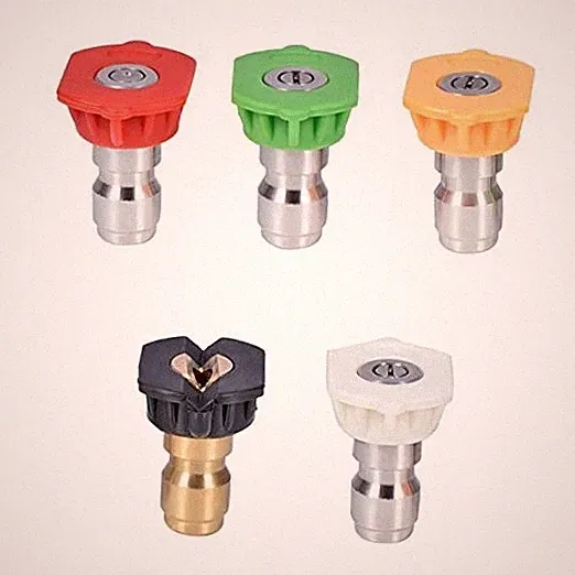 Pressure Washer Nozzle Tips Multiple Degrees, 1/4 INCH (2.5 GPM)