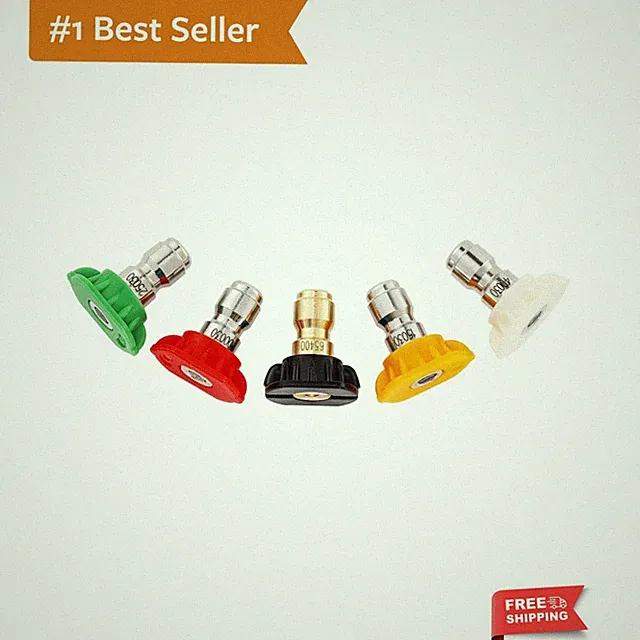 Pressure Washer Nozzle Tips Multiple Degrees, 1/4 inch, 5-Pack Orifice 3.0