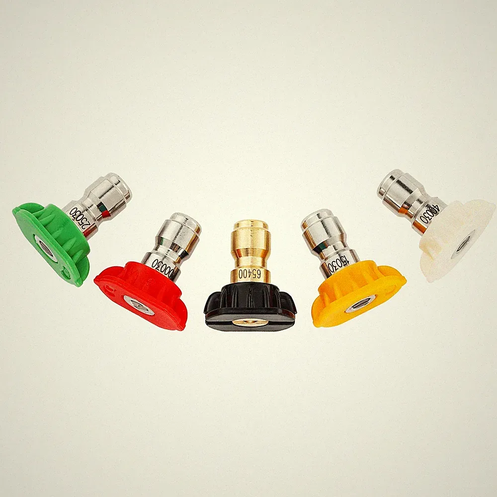 Pressure Washer Nozzle Tips Multiple Degrees 1/4 Inch 5pack orifice 3.0