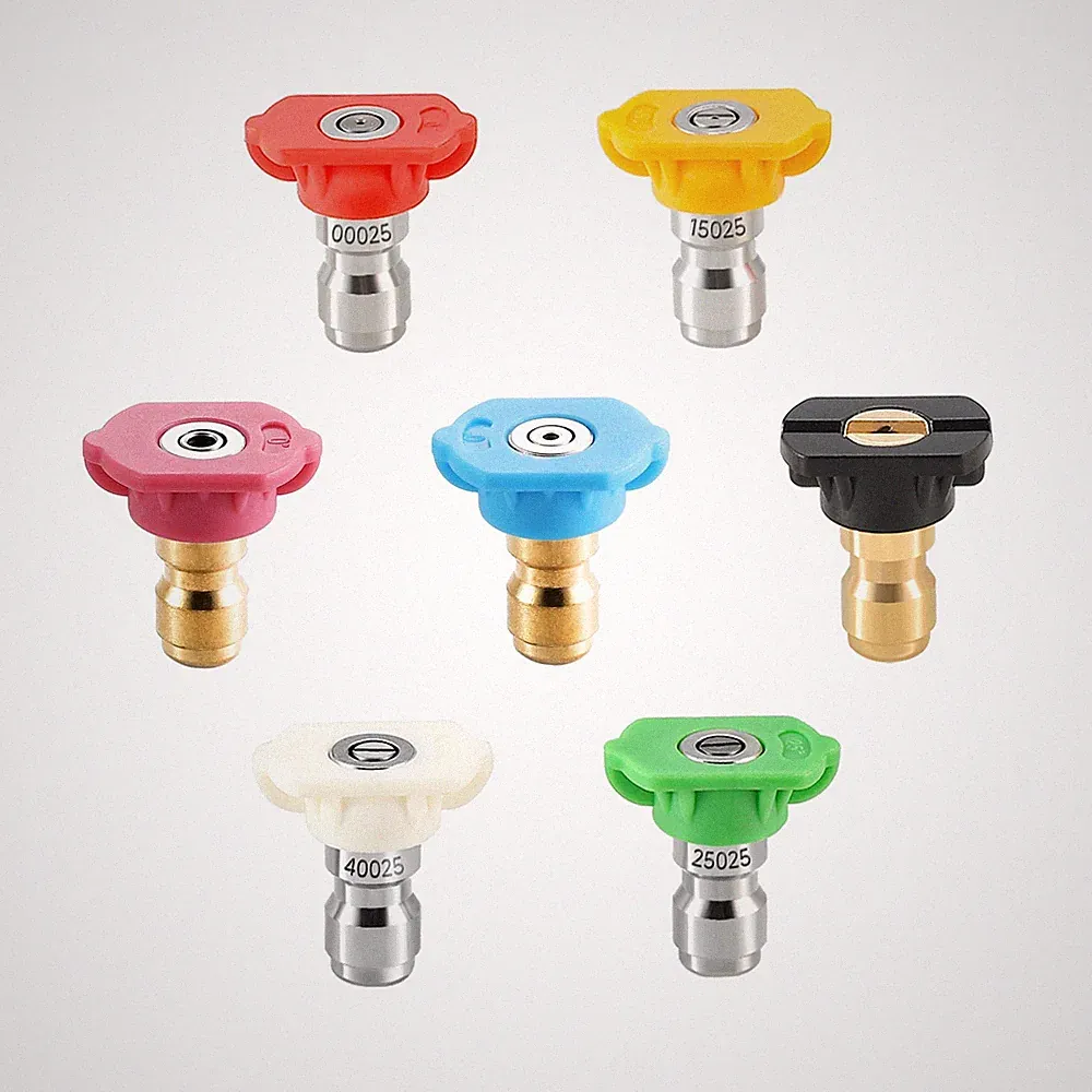 Pressure Washer Nozzle Tips, Multiple Degrees, 2.5 GPM, 7 Pack