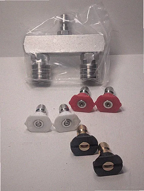 Pressure Washer Nozzle Tips Set 0 15 25 40 Soap Quick Connect Holder Adapter