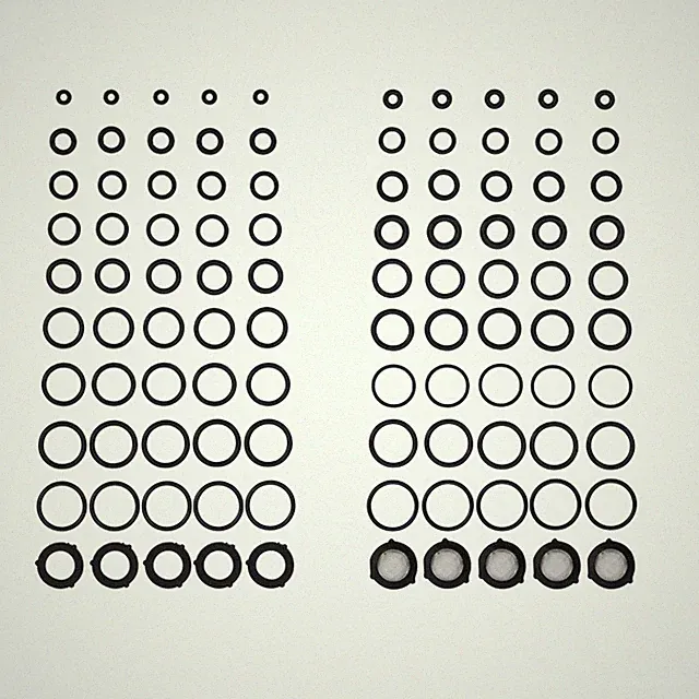 Pressure Washer O Rings Kit for Adapters, 18 Sizes, 100 Pieces