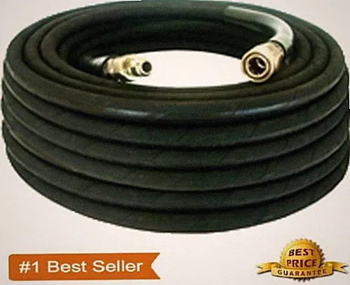 Pressure Washer Parts 100 ft foot 3/8" Black 4000psi Hose Hot & Cold Water