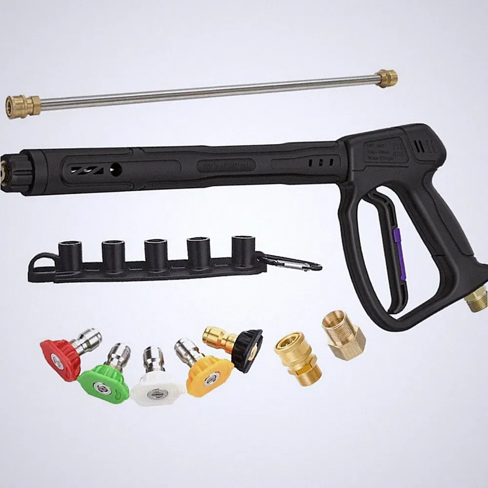 Pressure Washer Pistol for Power Washer 400bar with Swivel and Five Nozzle Tips