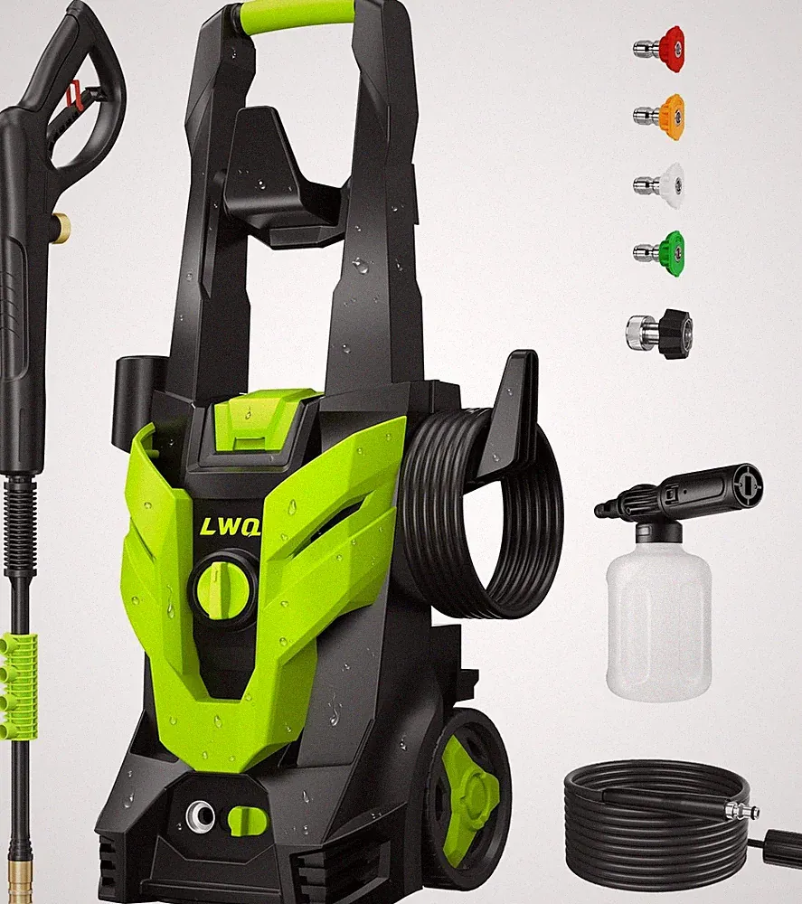 Pressure Washer, Power Washer with 4 Quick Connect Nozzles 1 Foam Cannon, High P