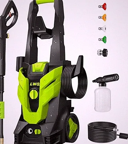PRESSURE WASHER, POWER WASHER WITH 4 QUICK CONNECT NOZZLES 1 FOAM CANNON, LWQ