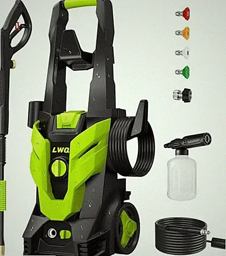 PRESSURE WASHER, POWER WASHER WITH 4 QUICK CONNECT NOZZLES 1 FOAM CANNON, LWQ