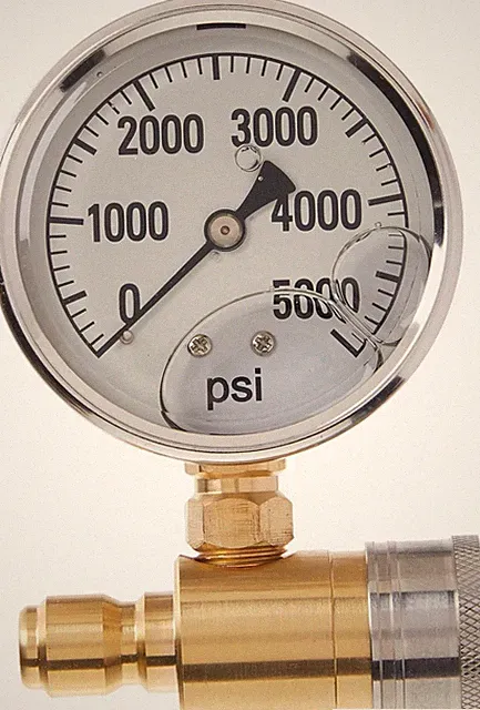 Pressure Washer Pressure Gauge - 5000 PSI, 3/8In. Fitting