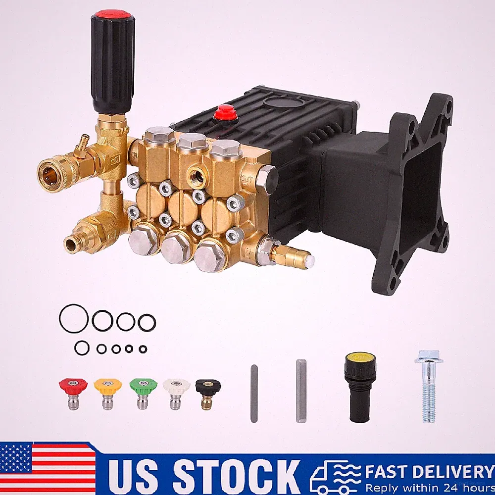 Pressure Washer Pump ,1" Horizontal Plunger Power Washer Pump 4000 PSI 4.4 GPM