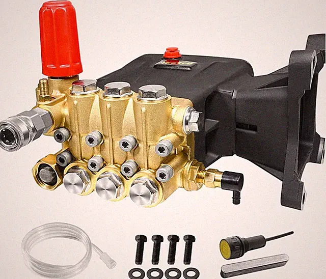 Pressure Washer Pump 1" Shaft 3600-4400 PSI 4 GPM | Triplex Replacement Pump , H