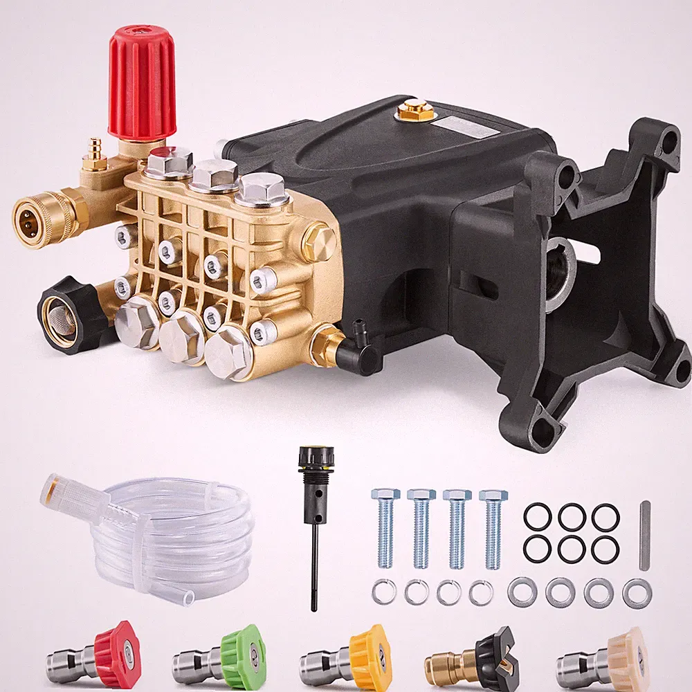 Pressure Washer Pump 1" Shaft Horizontal Triplex Plunger 4000 PSI 4.0GPM