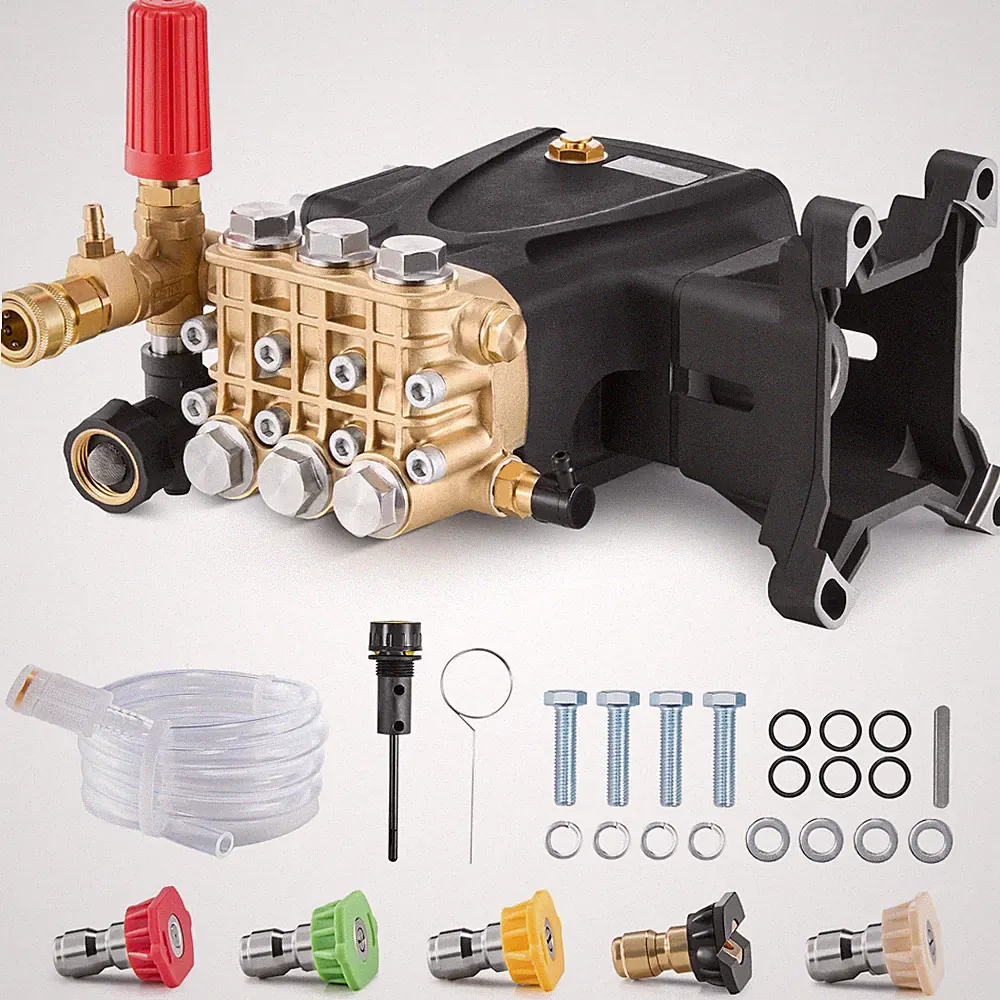 Pressure Washer Pump 1" Shaft Horizontal Triplex Plunger 4200 PSI 4.2GPM