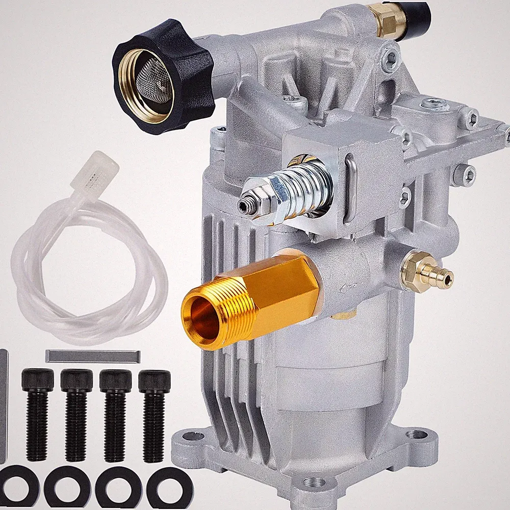 Pressure Washer Pump, 3/4" Shaft Horizontal Axial Plunger, 3400 PSI Max, 2.5...