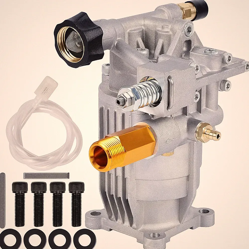 Pressure Washer Pump, 3/4" Shaft Horizontal Axial Plunger, 3400 PSI Max, 2.5 GPM