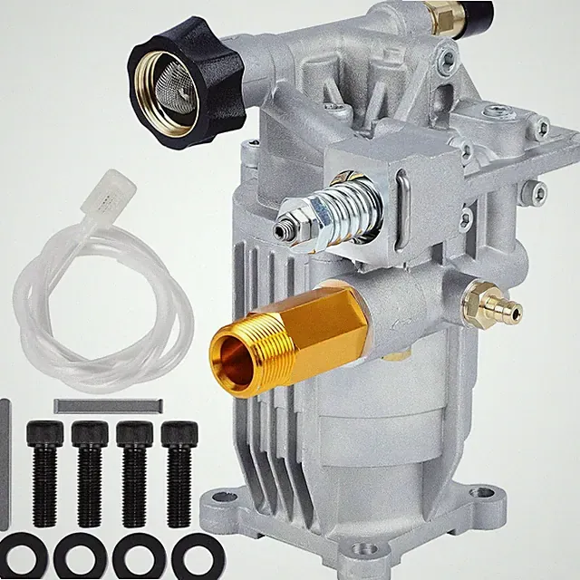 Pressure Washer Pump, 3/4" Shaft Horizontal Axial Plunger, 3400 PSI Max, 2.5 GPM