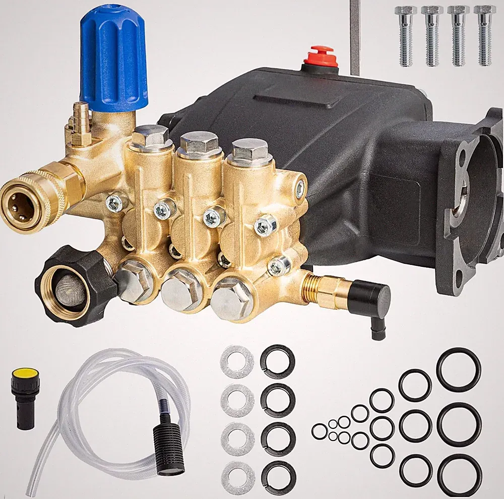 Pressure Washer Pump, 3700PSI 2.5GPM 3/4" Shaft Horizontal Triplex Plunger Power