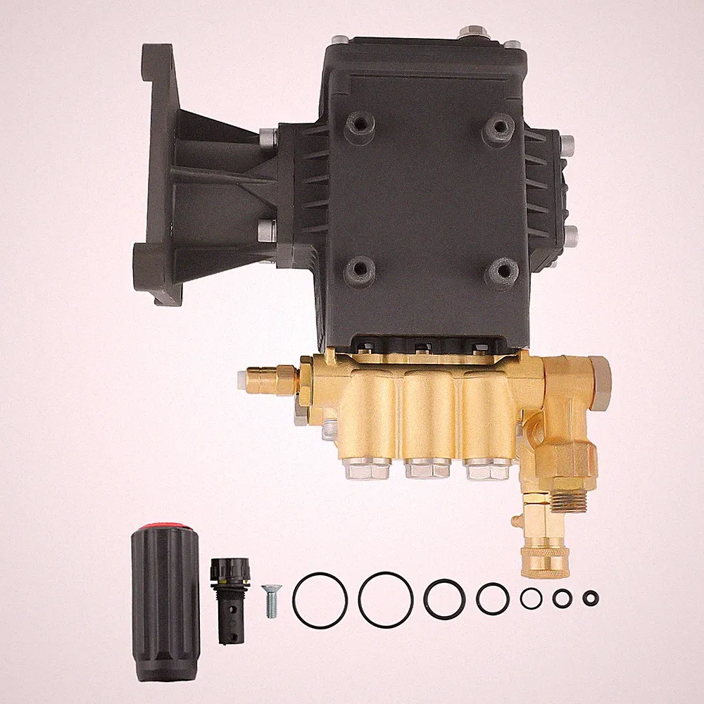 Pressure Washer Pump 4000PSI 4.0 GPM 1" Horizontal Shaft Triplex Plunger 4000PSI