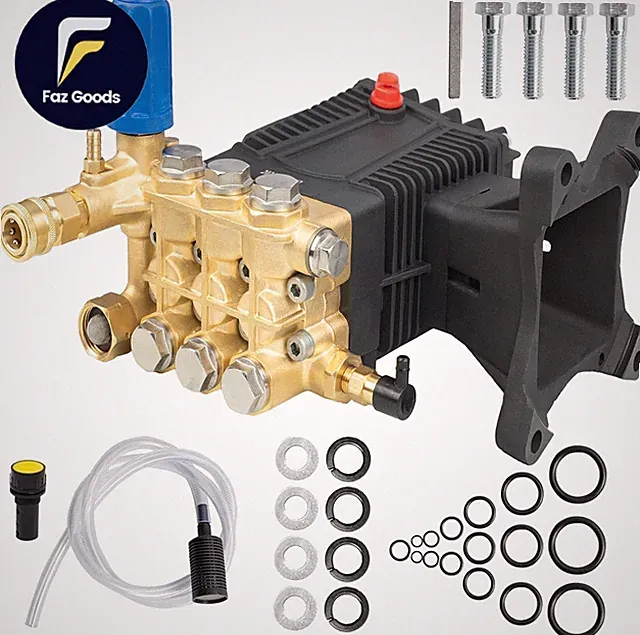 Pressure Washer Pump 4400PSI 4GPM 1" Shaft Horizontal Triplex Plunger Power