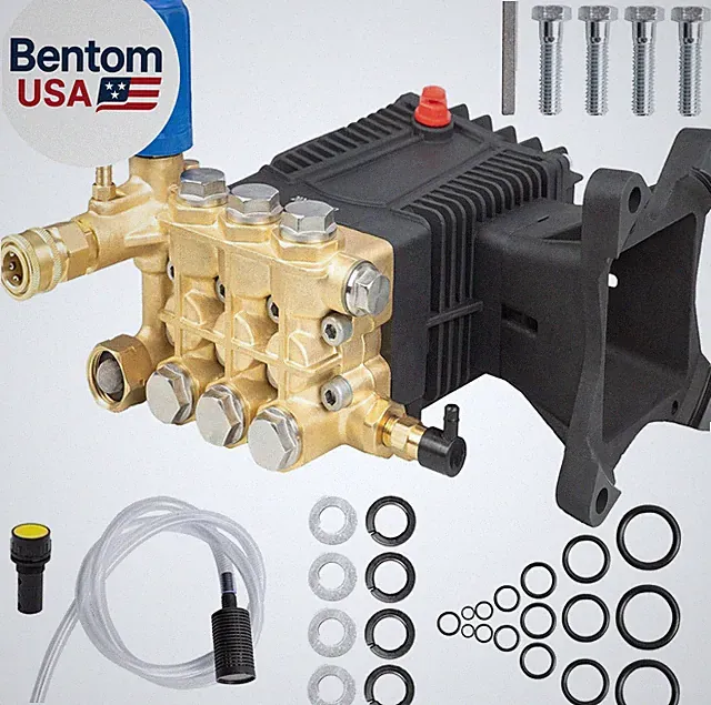 Pressure Washer Pump, 4400PSI 4GPM 1" Shaft Horizontal Triplex Plunger Power Was