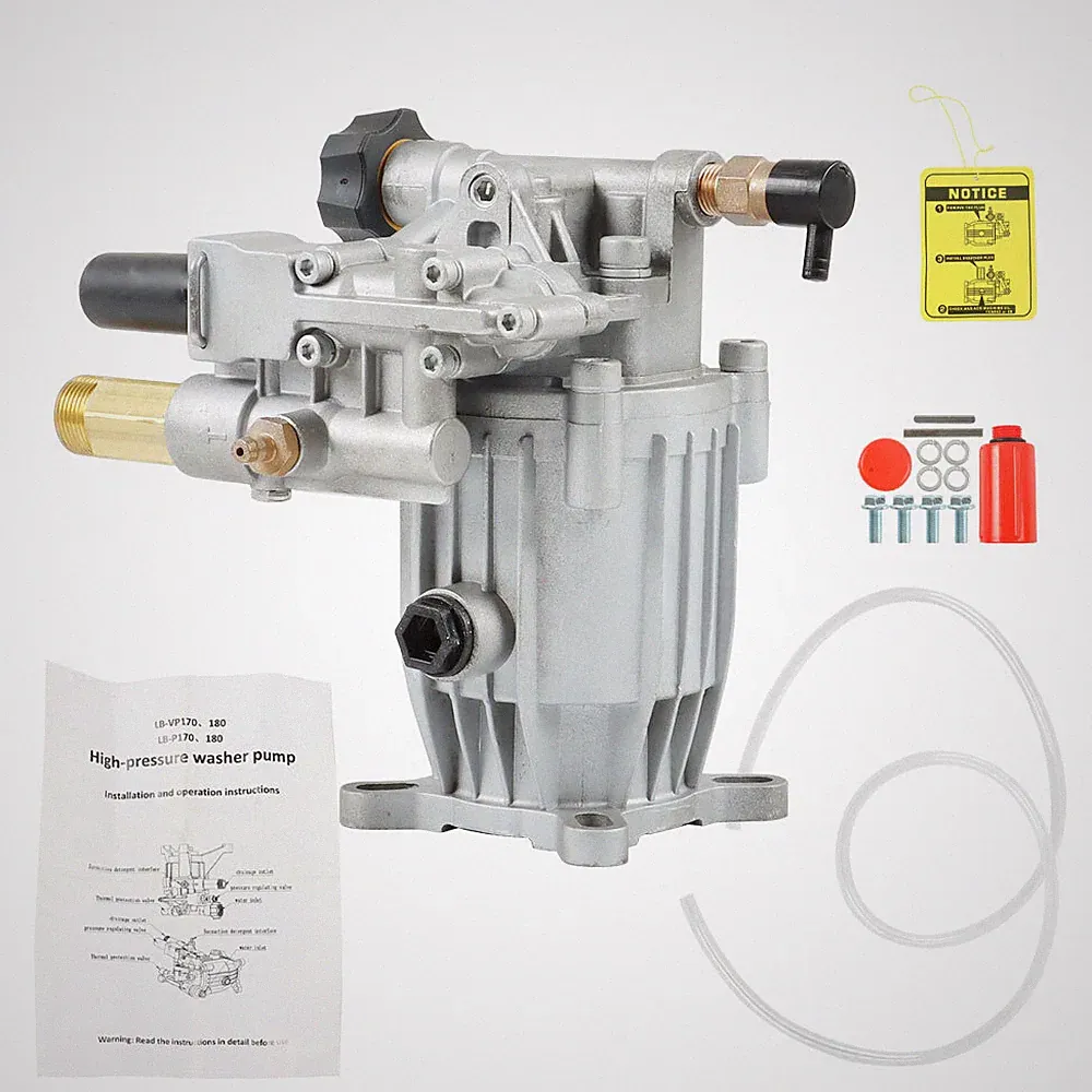 Pressure Washer Pump Horizontal 3/4"Shaft - MAX 3000 PSI 2.5 GPM Oil Sealed New