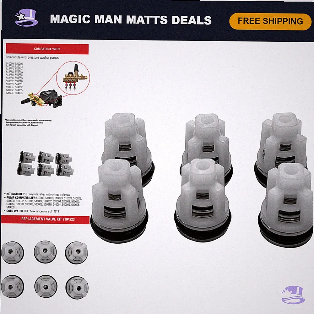 Pressure Washer Pump Replacement Valve Kit - High-Performance Repair Parts