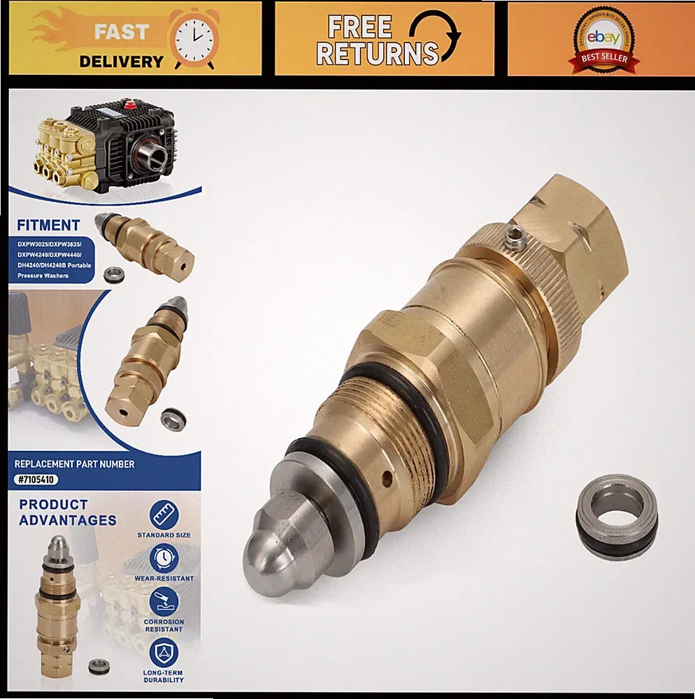 Pressure Washer Pump Unloader Kit for Triplex Plunger Pumps - Replacement Part