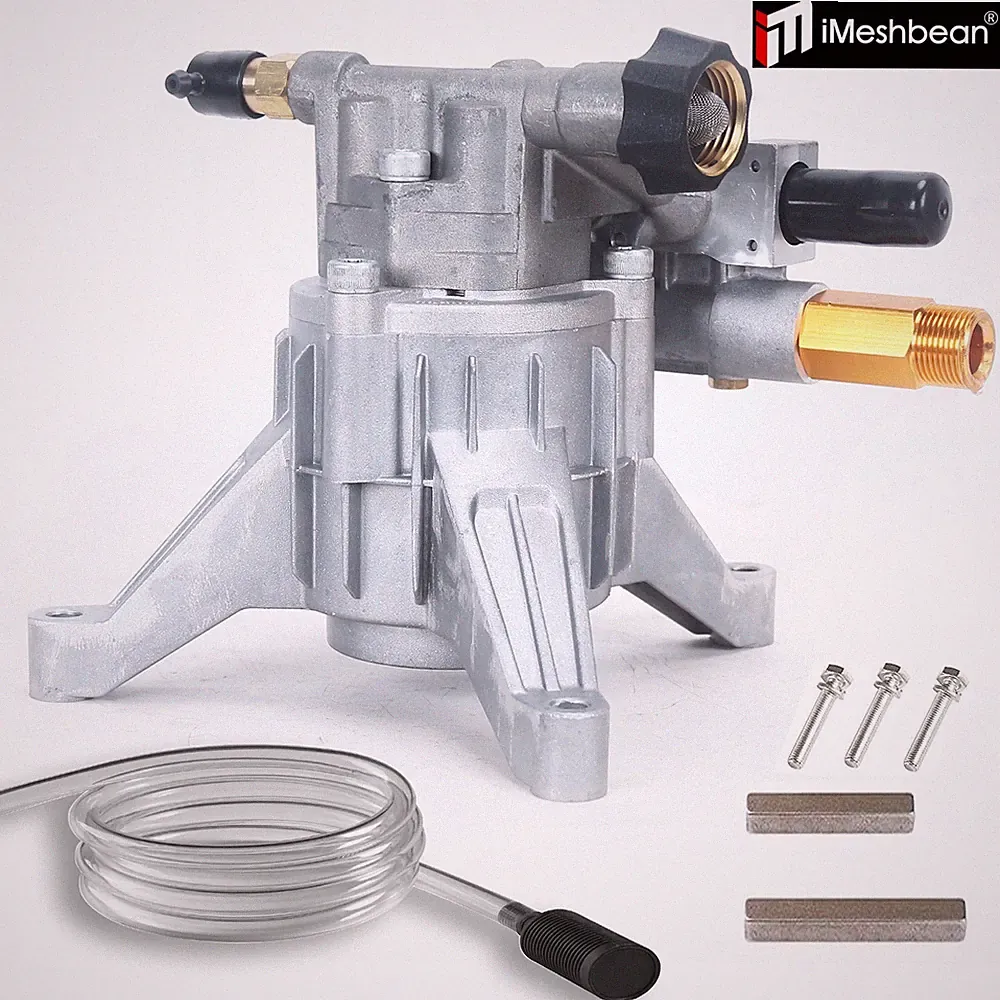 Pressure Washer Pump, Vertical 7/8" Shaft, MAX 3000 PSI, 2.5 GPM, Rear Outlet