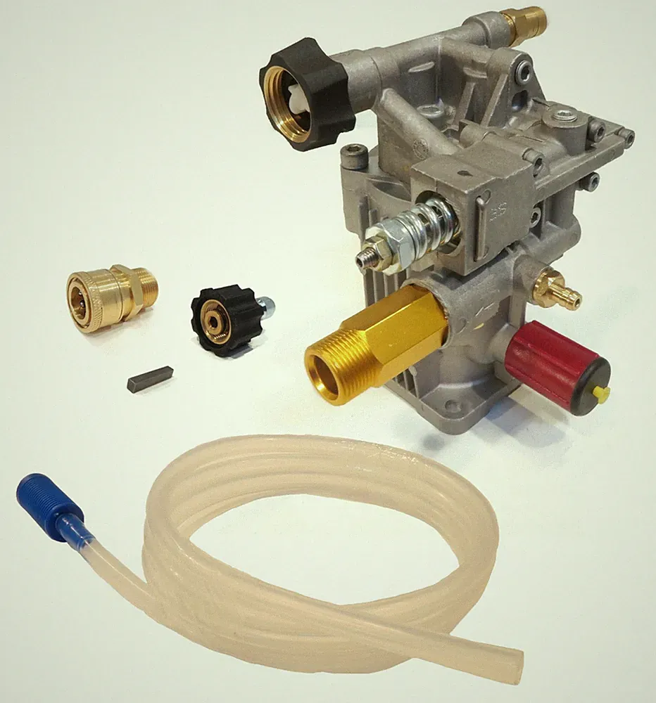 Pressure Washer Pump w/ Keyway & Adapters for Himore PW 25/2.3L, PW24/2.3L