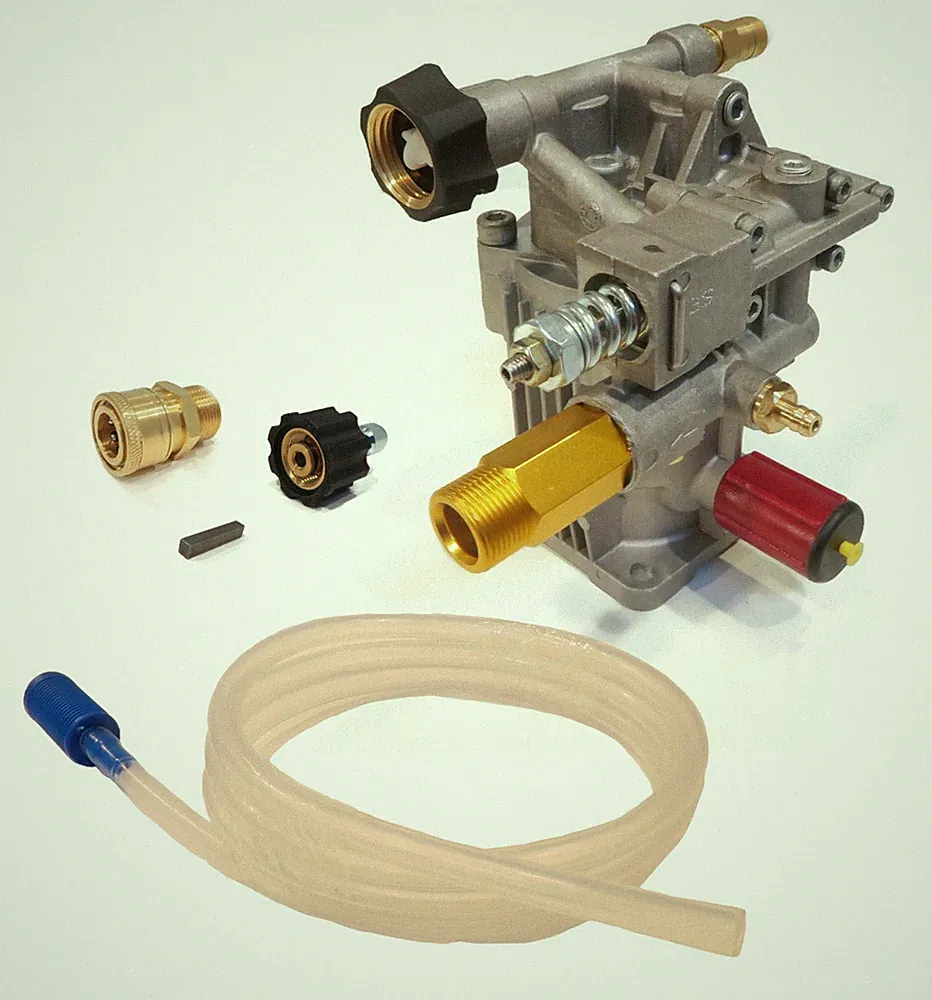 Pressure Washer Pump w/ Keyway & Adapters for Himore PW 25/2.3L, PW24/2.3L