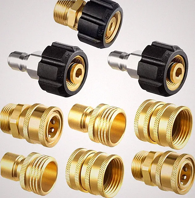 Pressure Washer Quick Connect Adapter Kit 9pcs M22-14mm 3/8" 3/4"