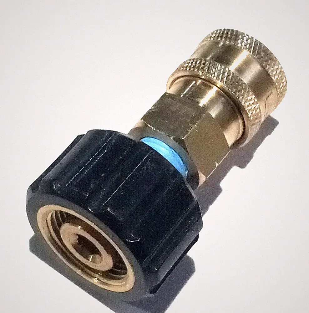 Pressure Washer Quick Connect Adapter M22 -14mm Female With 1/4 Quick Coupler