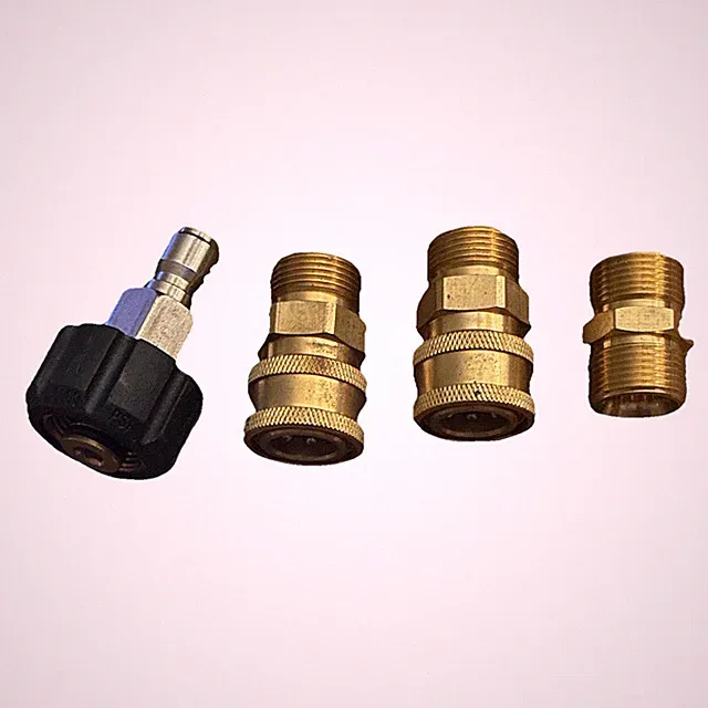 Pressure Washer Quick Connect Adapter Set 4 Pack Brass/Metal 5000 PSI