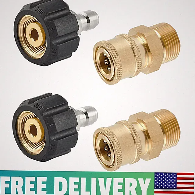 Pressure Washer Quick Connect Fittings, M22 14mm To 1/4 Inch | Quick Connect