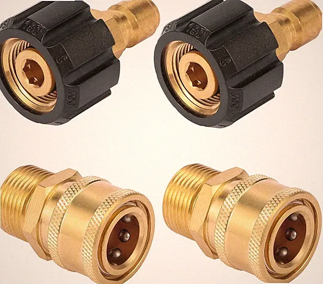 Pressure Washer Quick Connect Fittings, M22 14mm to 3/8, 2 Set