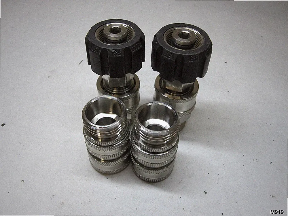 Pressure Washer Quick Connect Kit 8pcs M22-14mm Swivel to 3/8" Fittings