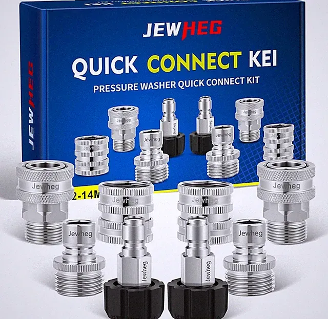Pressure Washer Quick Connect Kit Stainless Steel Adapter Set for Pressure Washe