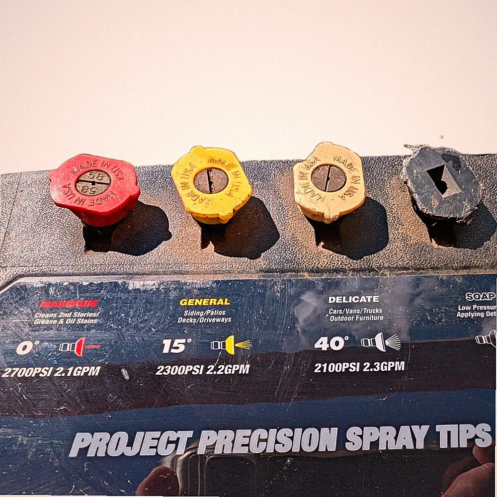Pressure Washer Quick Connect Nozzle Tips 0° 15° 40° Soap, 2700 PSI