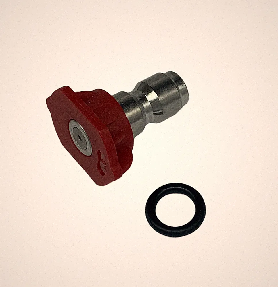 Pressure Washer Quick Connect Tip Nozzle Size 2.0 GPM Red 0 Degree Spray Angle