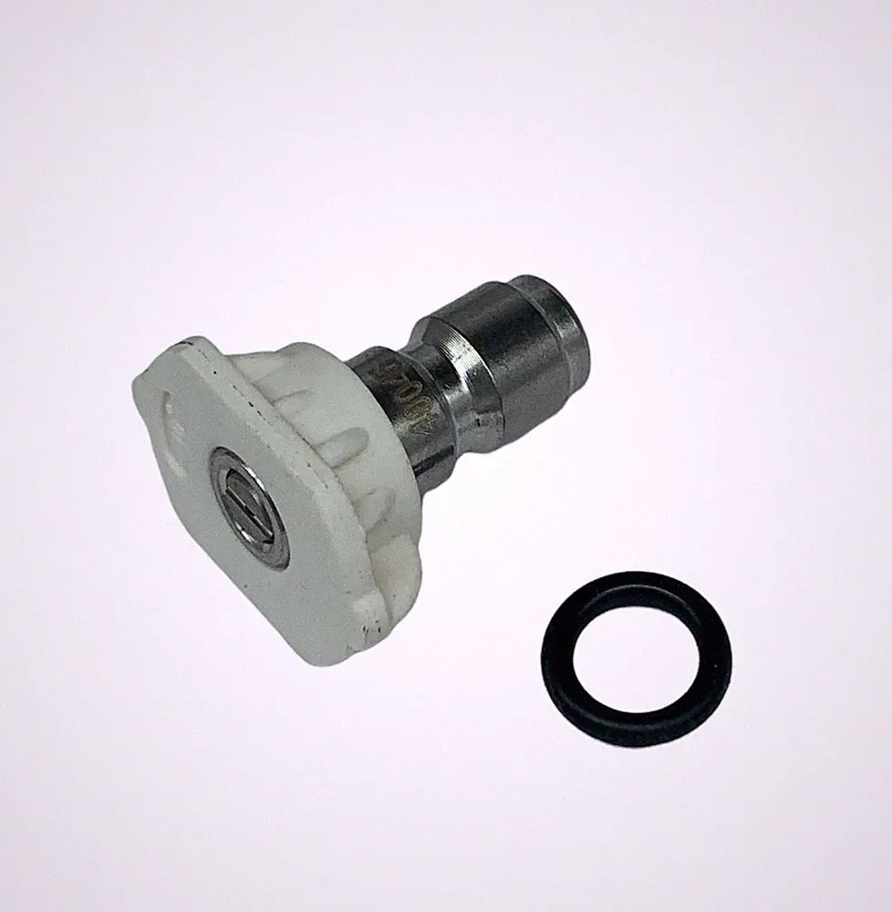 Pressure Washer Quick Connect Tip Nozzle Size 4 GPM White 40 Degree Spray Angle