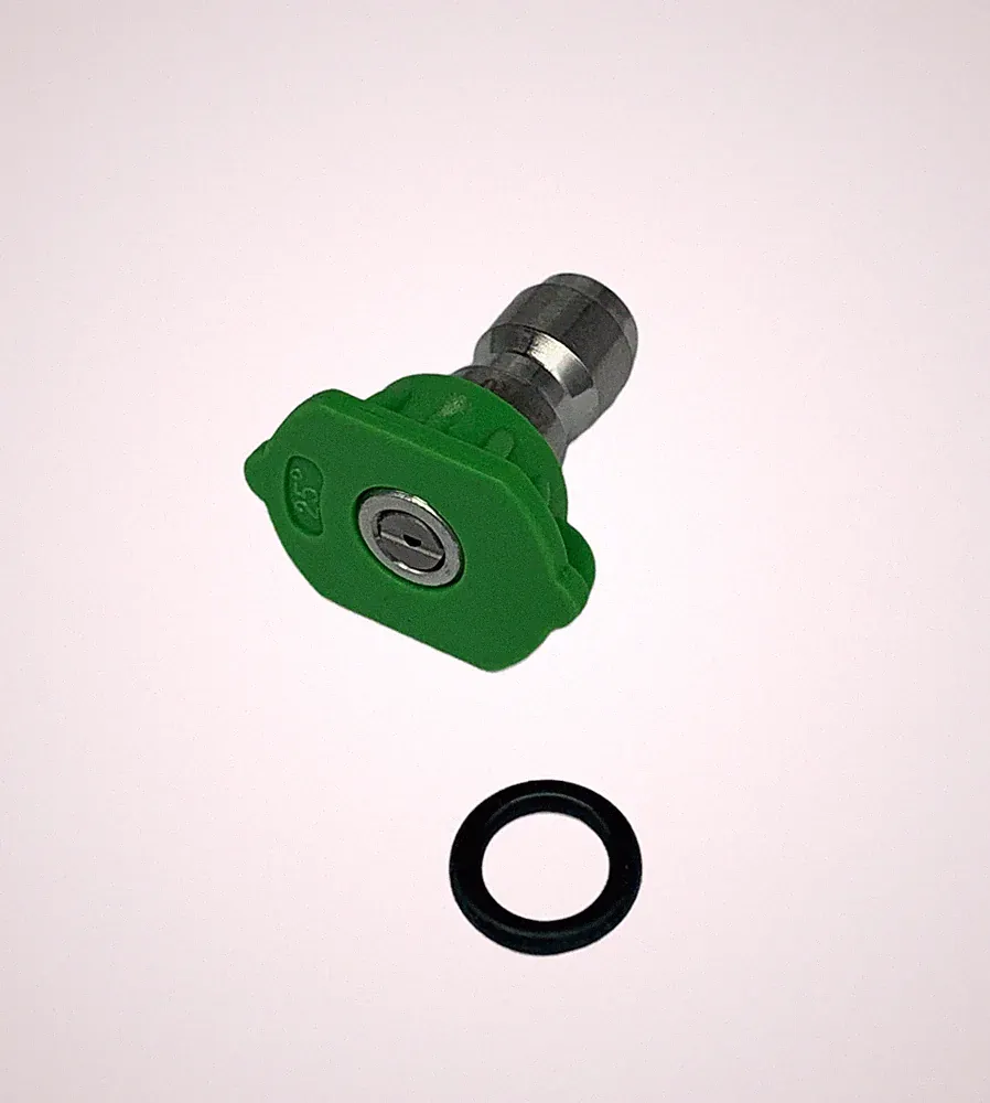 Pressure Washer Quick Connect Tip Nozzle Size 9 GPM Green 25 Degree Spray