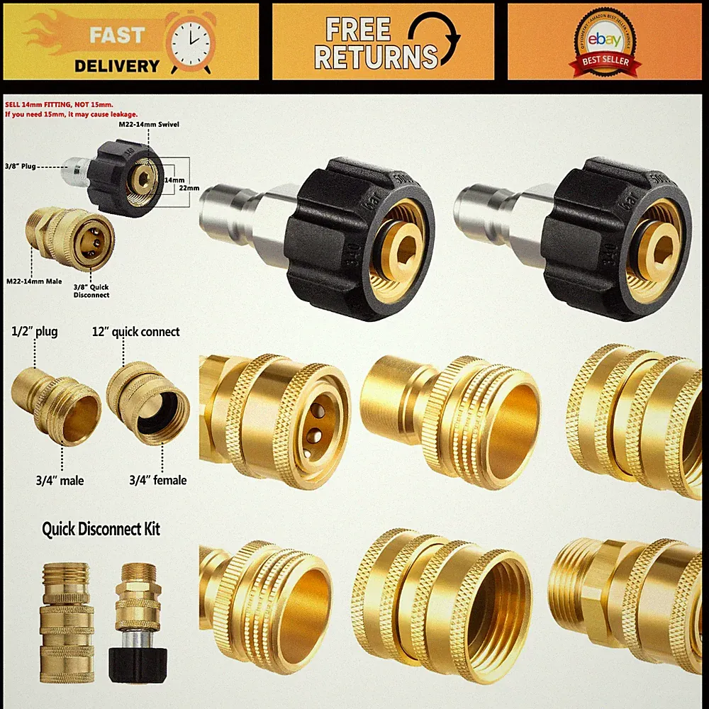 Pressure Washer Quick Disconnect Adapter Set - Twinkle Star Compatible Kit
