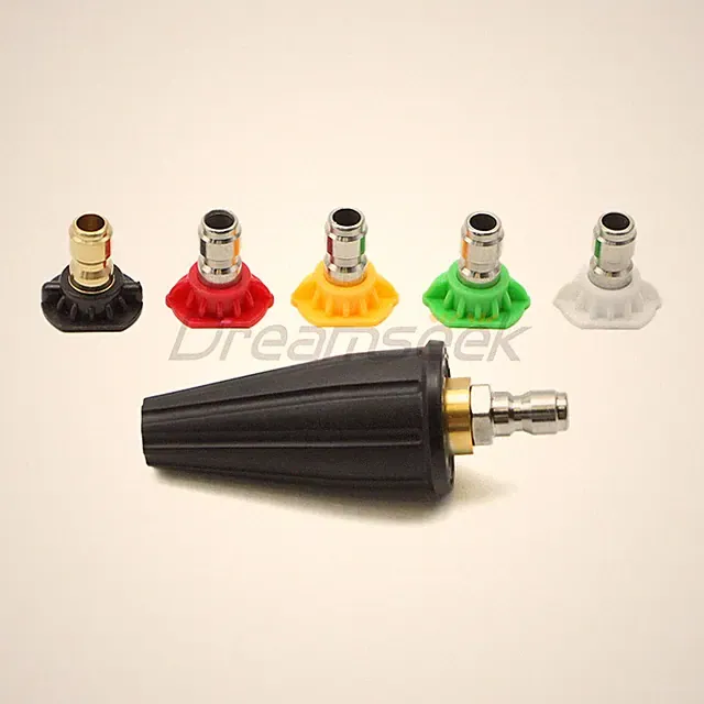 Pressure Washer Rotating Turbo Nozzle w/ 5 Spray Tip 1/4" Quick Connect 4000PSI