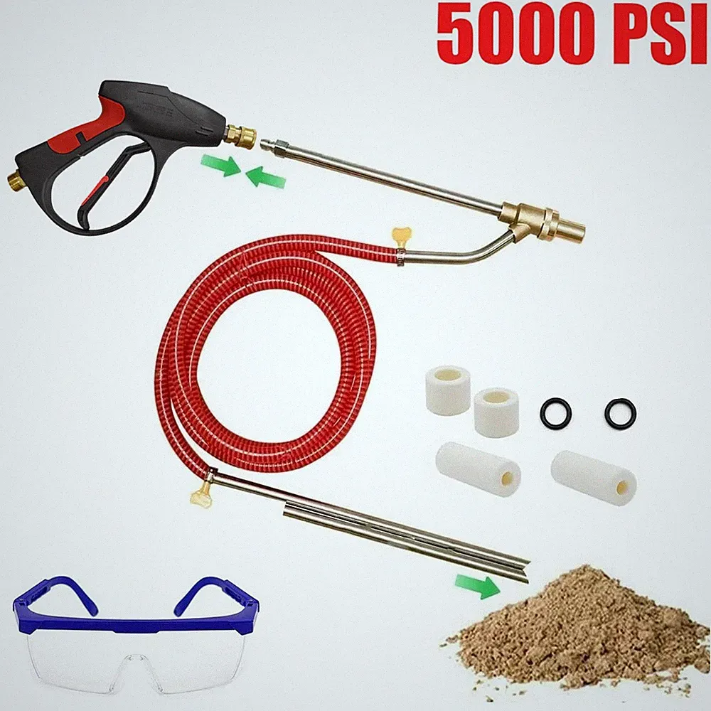 Pressure Washer Sand Gun Blaster Kit with Gun, 5000 PSI Sand Gun Blaster