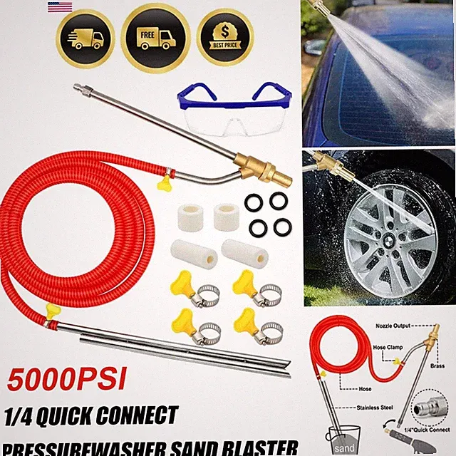 Pressure Washer Sandblasting Dustless Sand Blasting Wet Sand Blaster Attachment