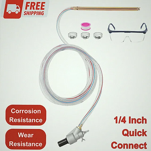 Pressure Washer Sandblasting Kit 5000 PSI 8 GPM Dustless-Wet 1/4" Quick Connect