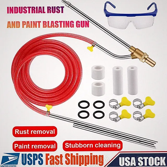 Pressure Washer Sandblasting Kit, 5000 PSI Wet Sandblaster Attachment, Power...